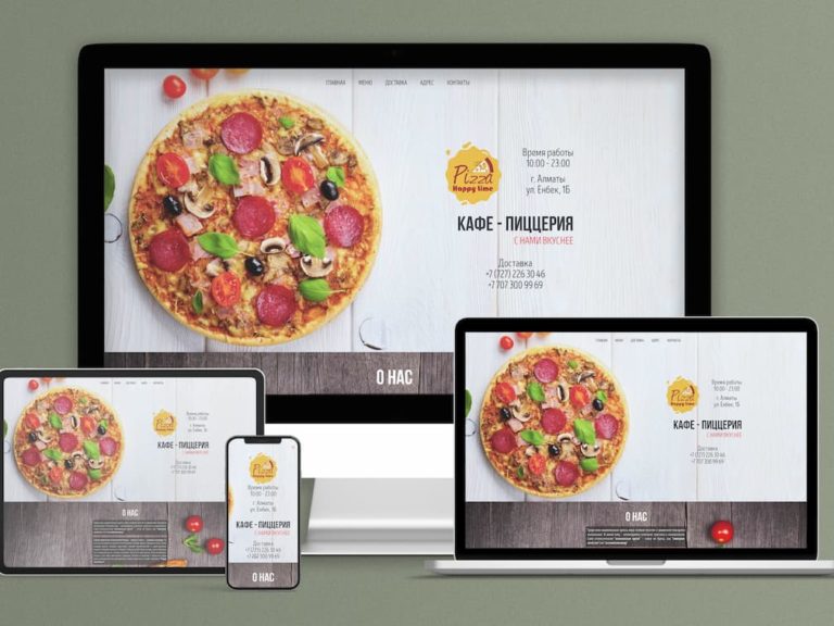 Сайт пиццерии «HappyTime Pizza»